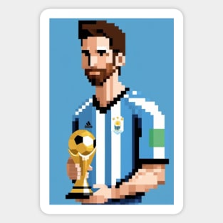 Messi Pixel World Cup Argentina Art Gift Sticker